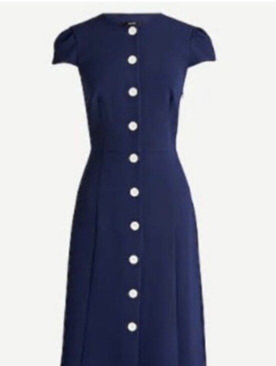 J. Crew Dresses & Skirts - J.crew Classic Navy Button-Front Women's Sheath Dress 6P
